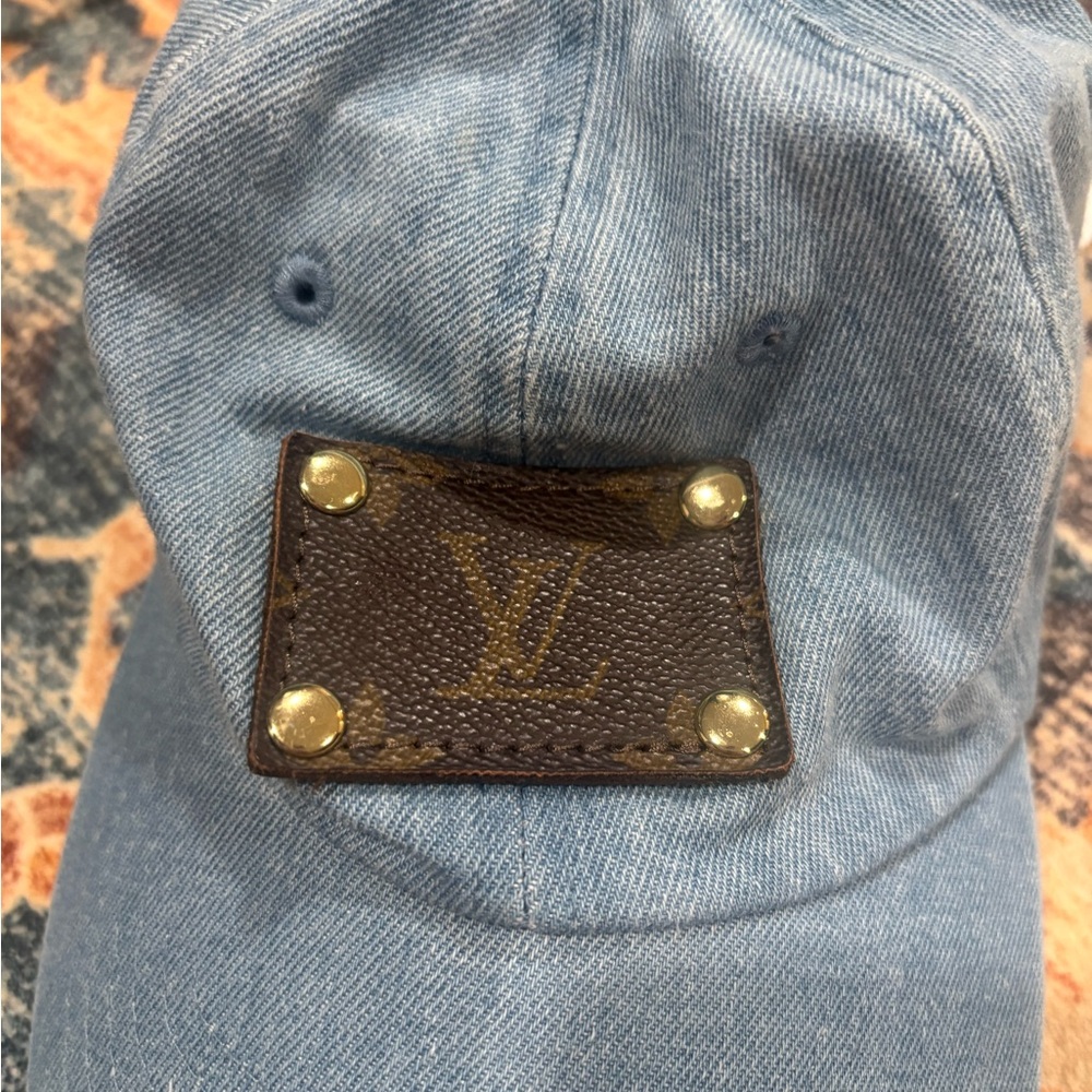 Upcycled Louis Vuitton Light Blue Denim Hat